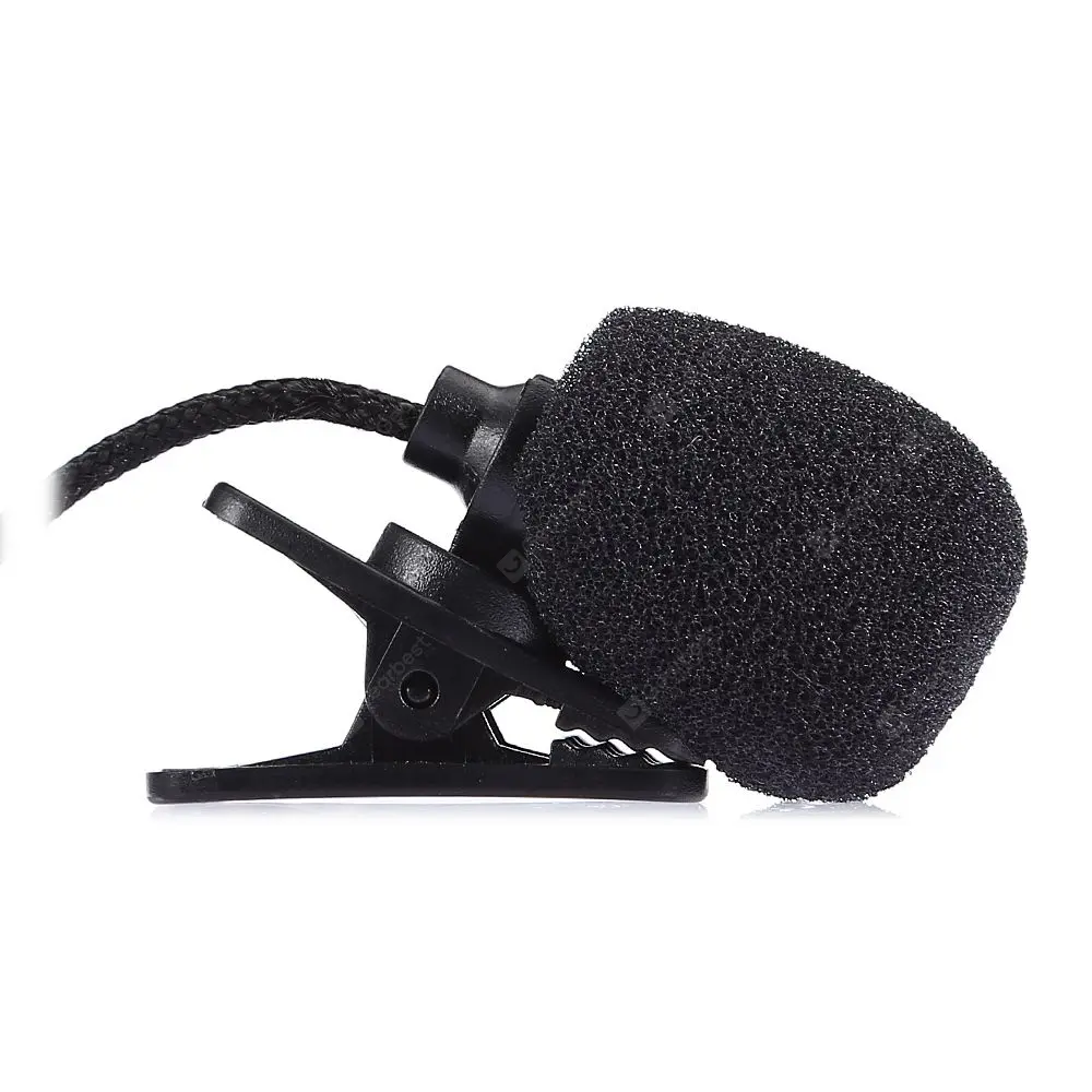Microfone De Lapela 30Hz-15000Hz 3.5mm Com Clipe Preto Conector P2